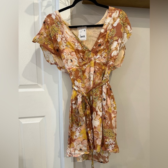 Free People Tie Mini Dress - Size M - NWT - Picture 3 of 5